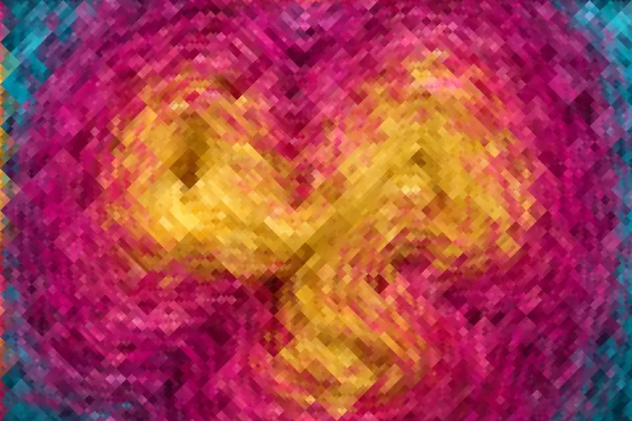 Color core fractal pixels