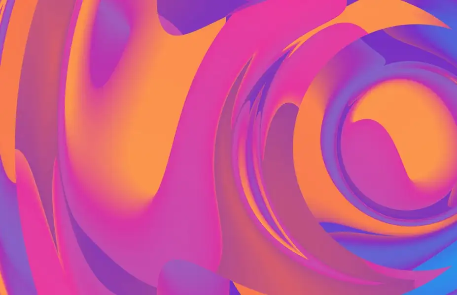 Funky colorful twirled wave