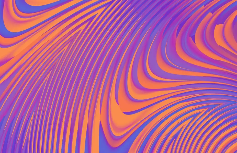 Twisted aurora colored swirl