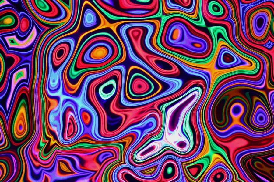 Colorful blobby oil abstract background