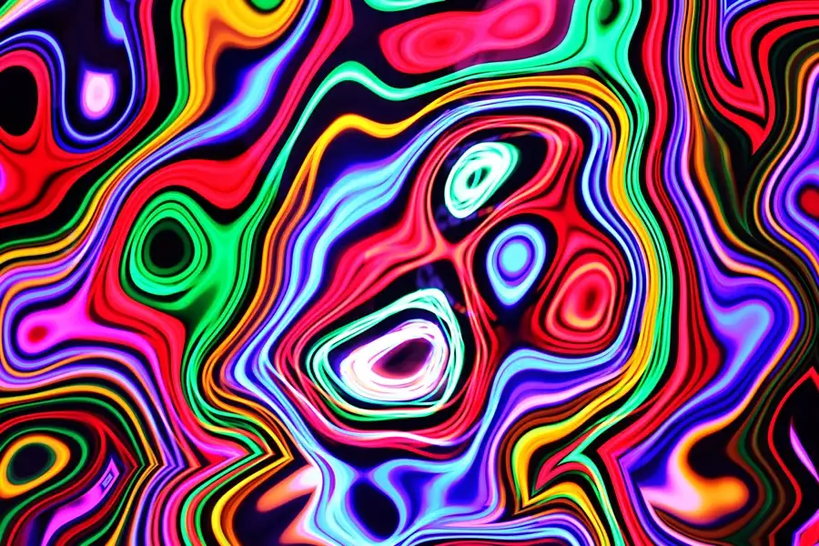 Colorful blobby oil abstract background