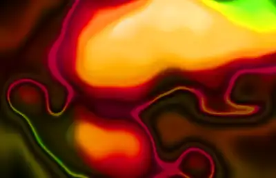 A soft swish of liquid paint mess