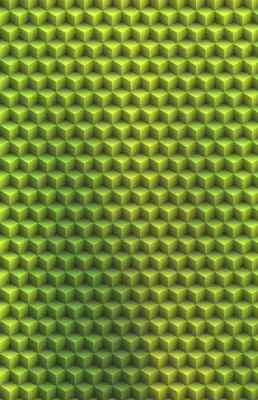 Color background with Q-Bert cubed effect