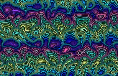 Abstract melted etched pattern in colorful gradients