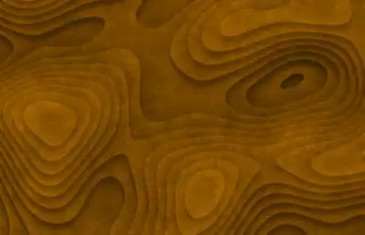 Orange mountain-like aerial view of a relief geometric background