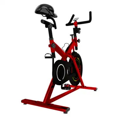 Stationery exercise spin training bike