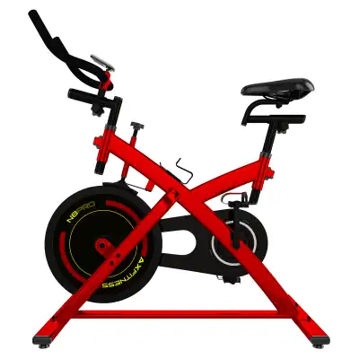 Stationery exercise spin training bike
