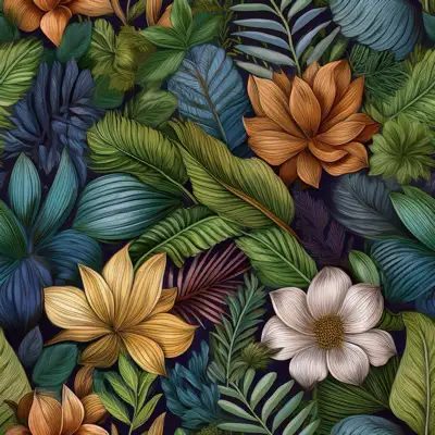 A seamless tile of a collage of wild flowers