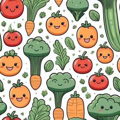 A seamless tile of vegetables