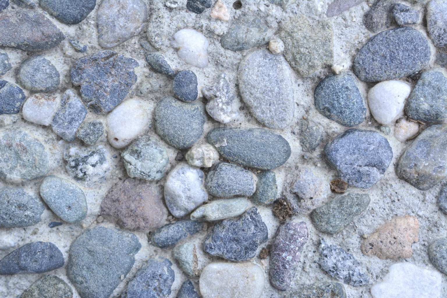 Closeup of cemented rock wall