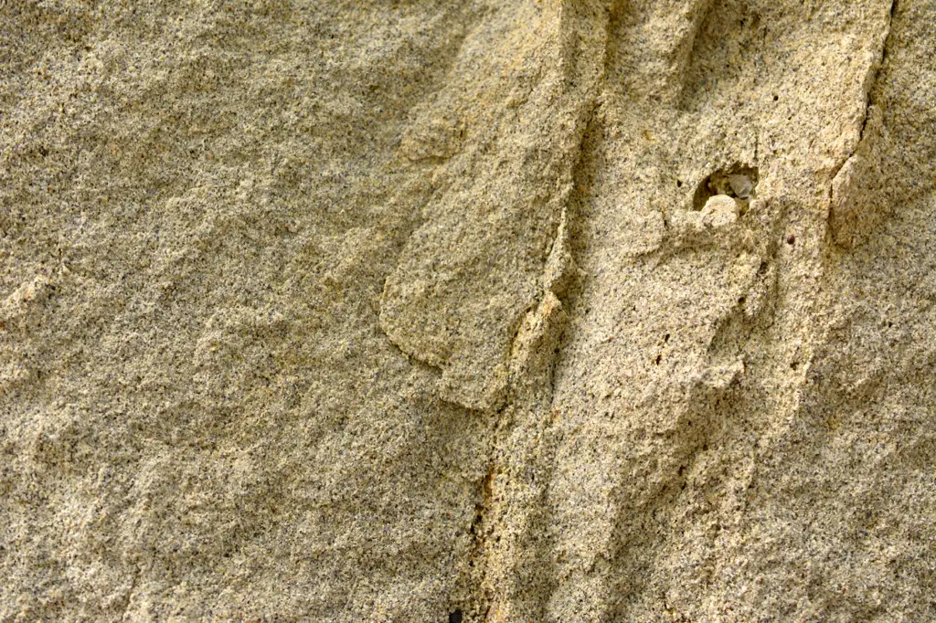 Closeup of surface of rockface