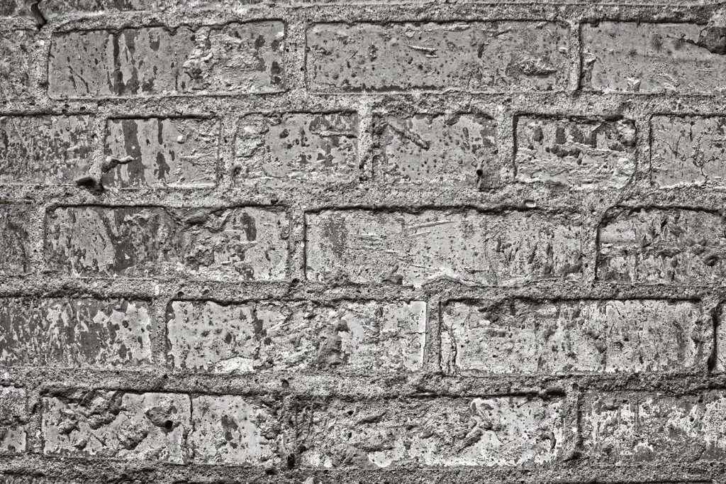 Brick wall showing erosion