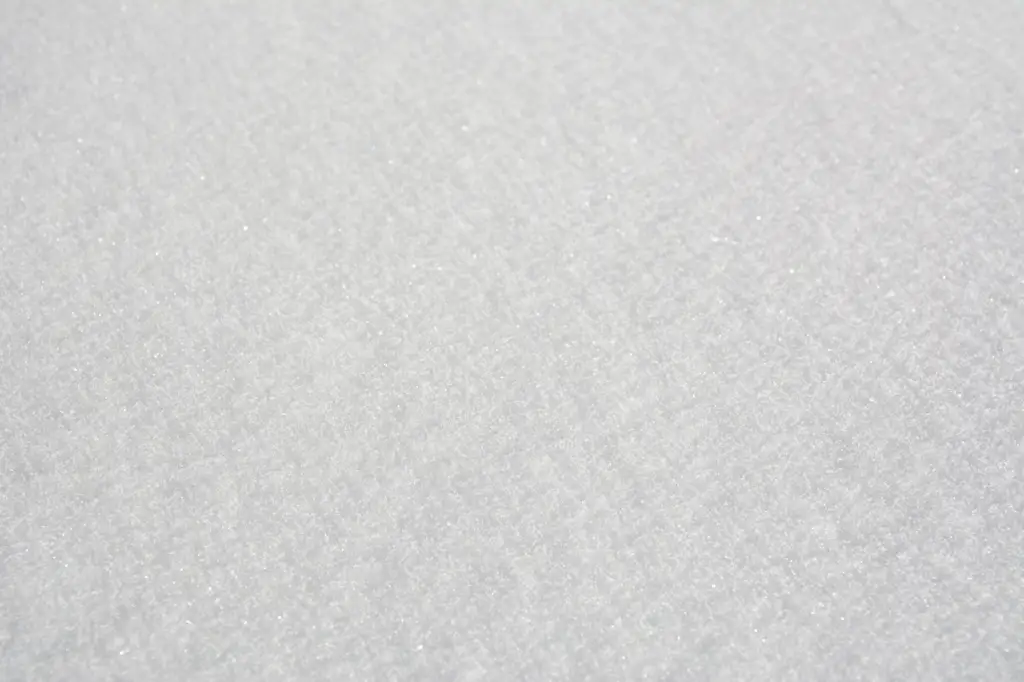 Closeup of snow in winter