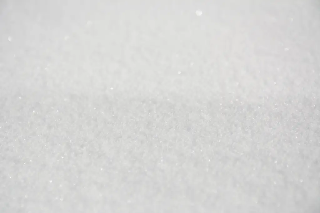 Closeup of snow in winter