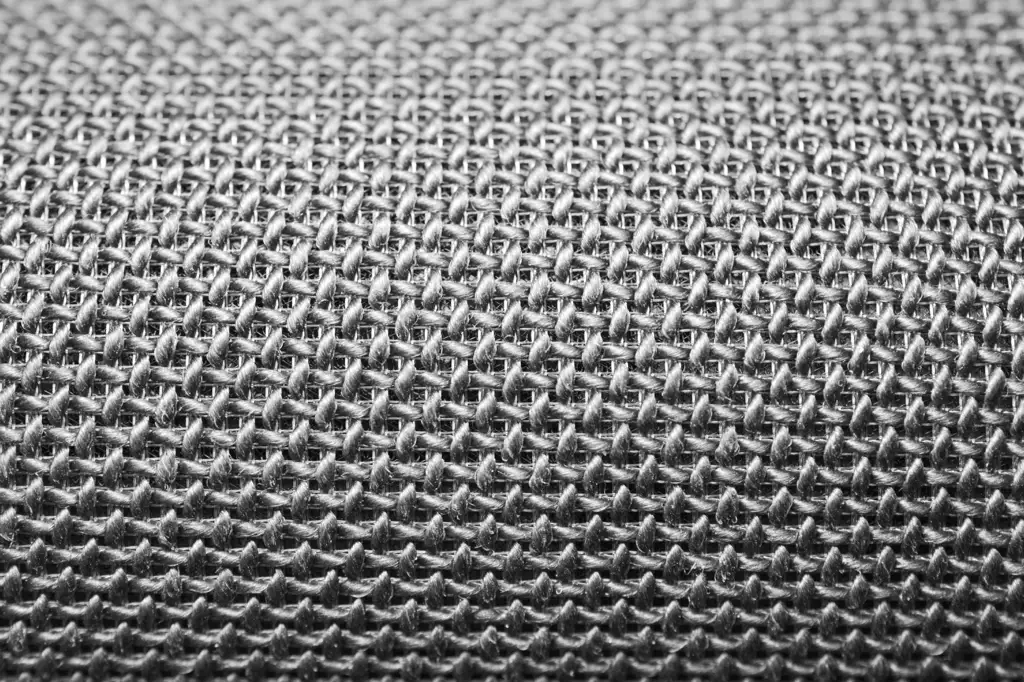 Closeup of metal grill pattern