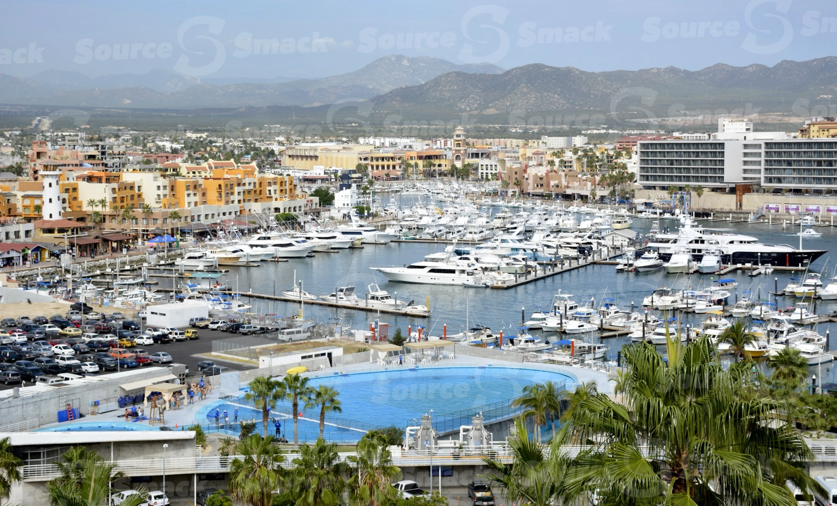 View of marina in Cabo San Lucas, Mexico