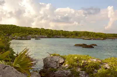 Overview look at Xel-Ha aqutic theme park