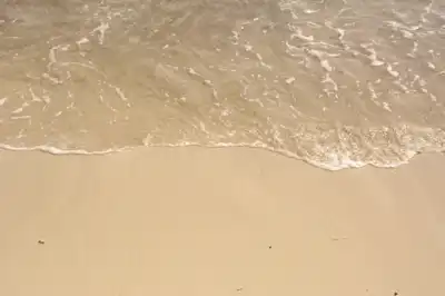 Ocean waves on beach shore in Mexico