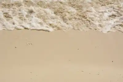 Ocean waves on beach shore in Mexico