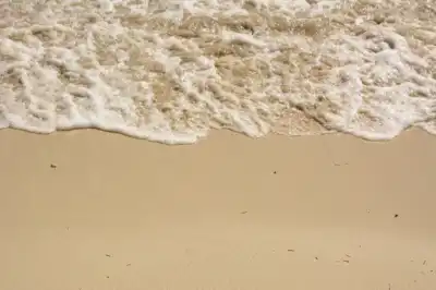 Ocean waves on beach shore in Mexico