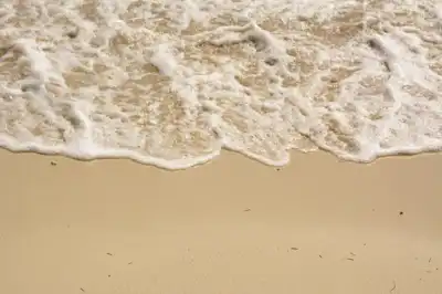 Ocean waves on beach shore in Mexico