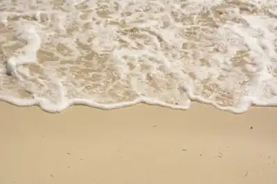 Ocean waves on beach shore in Mexico