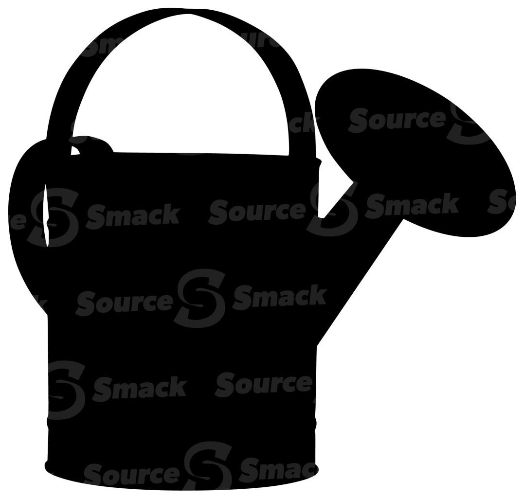 Silhouette vector of a watering can for garden