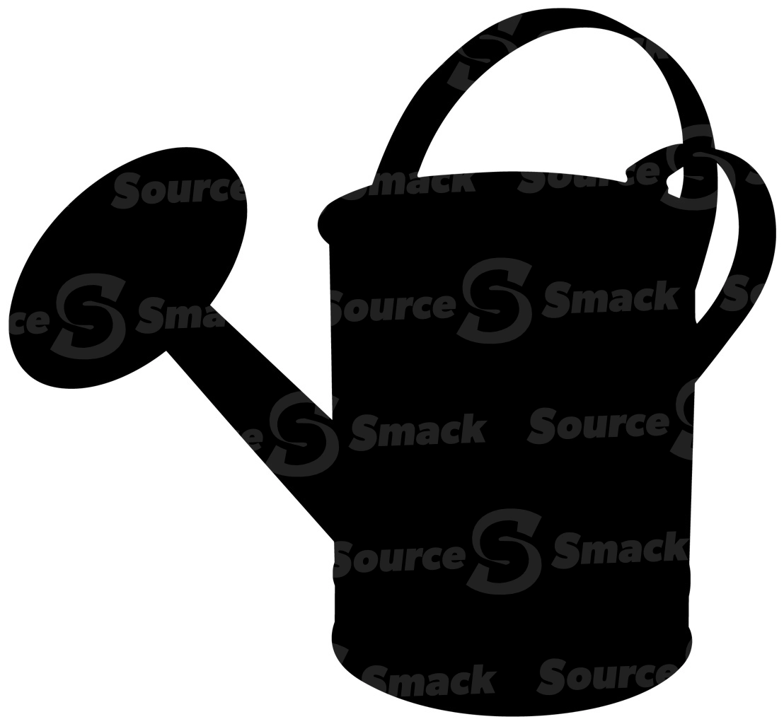 Silhouette vector of a watering can for garden