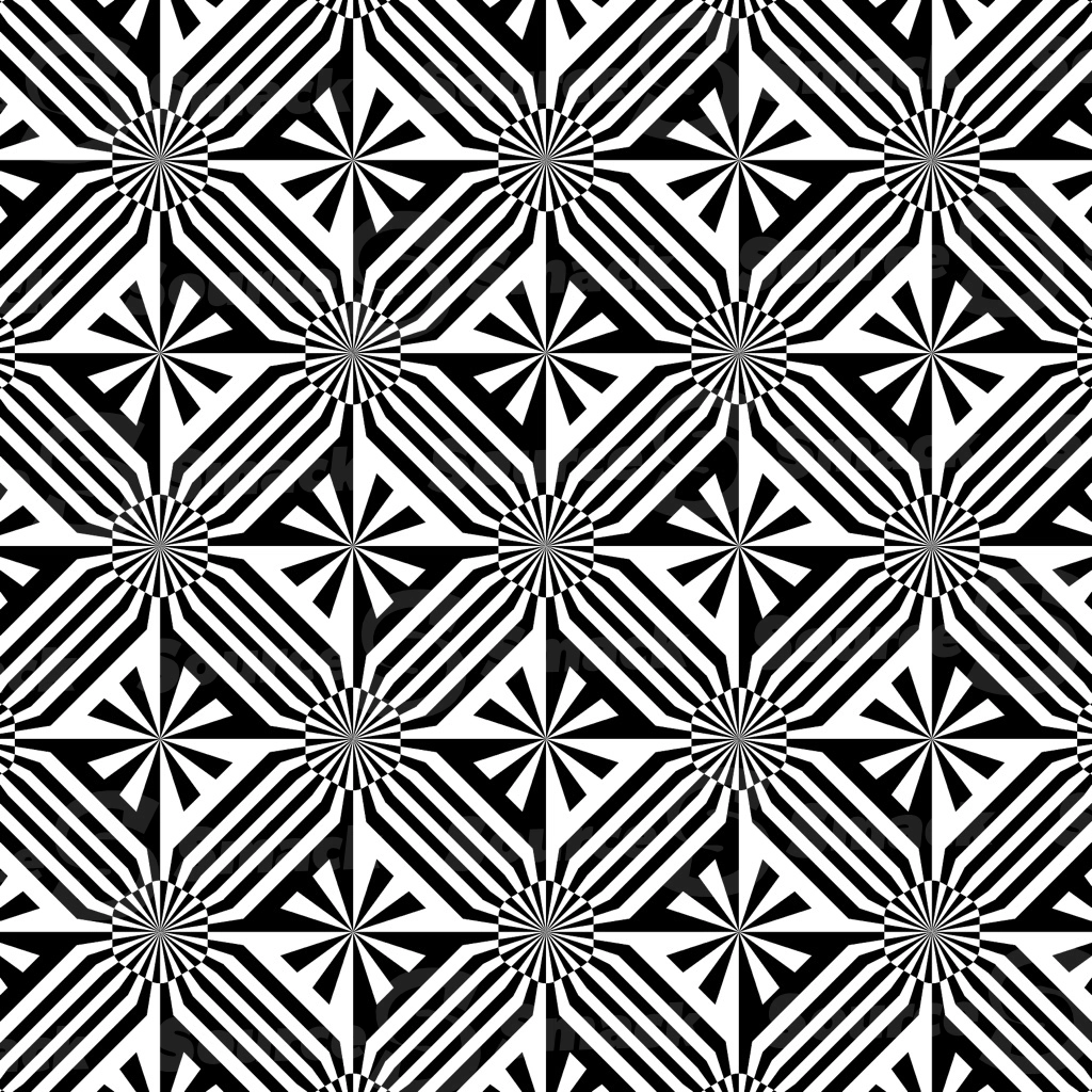 A black and white square vector pattern