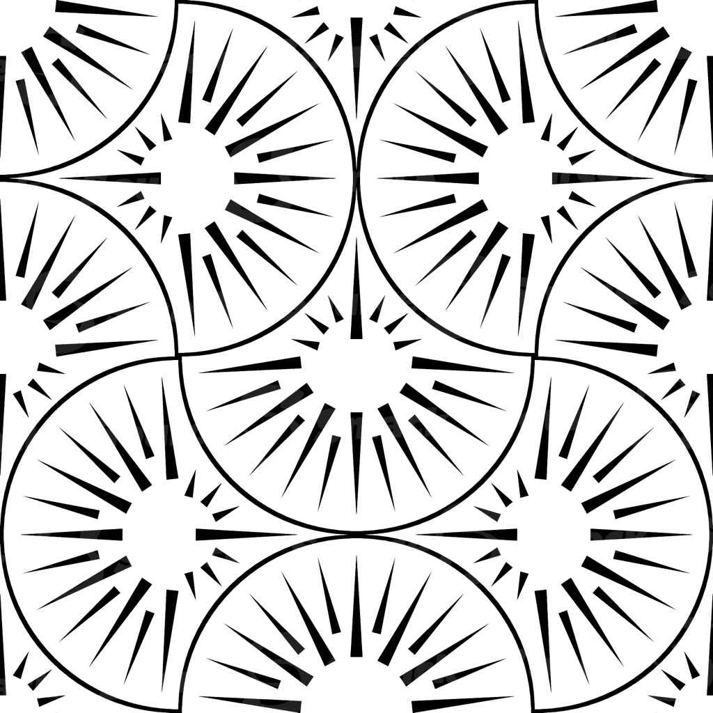A black and white square vector pattern