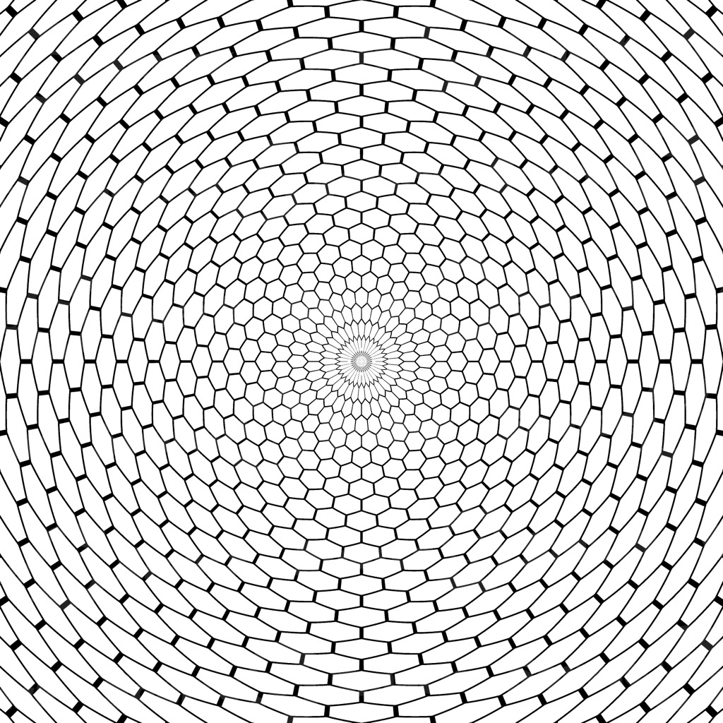 A black and white square vector pattern