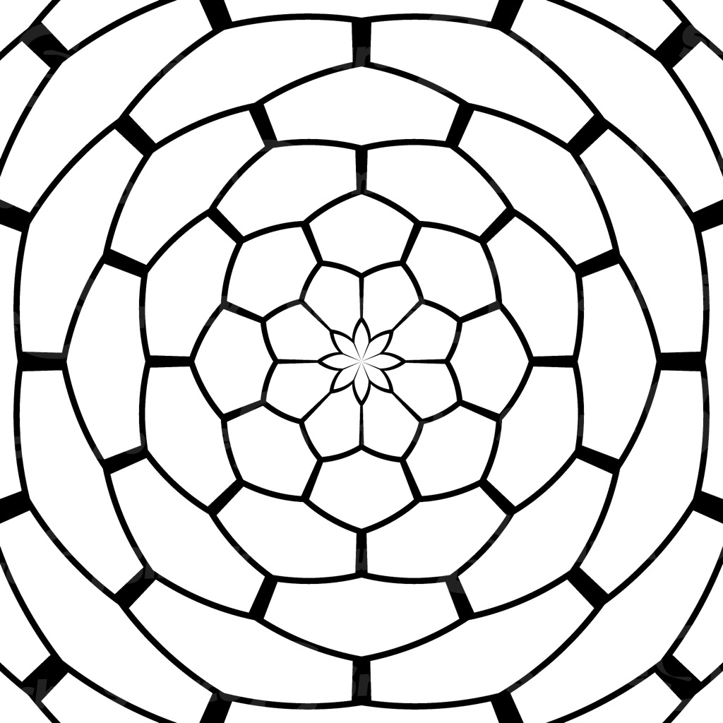 A black and white square vector pattern