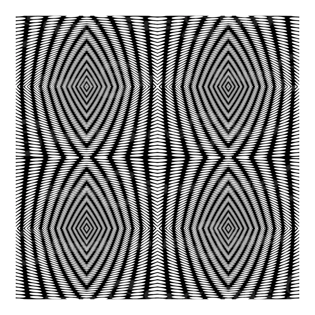 A black and white square vector pattern