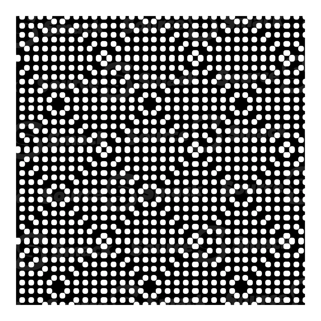A black and white square vector pattern