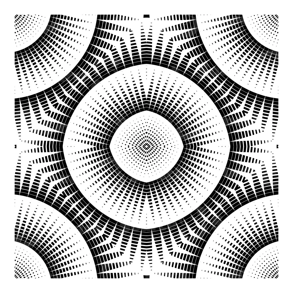 A black and white square vector pattern