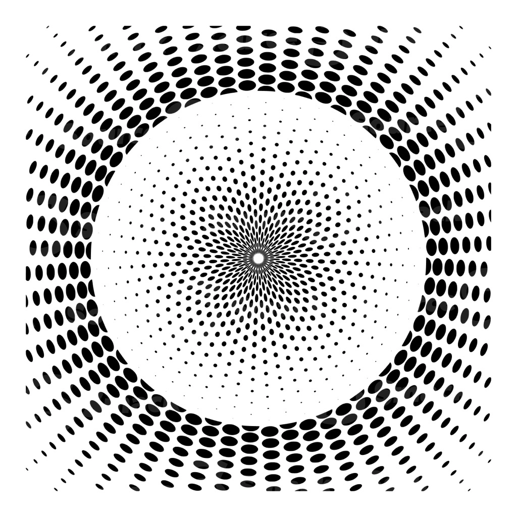 A black and white square vector pattern