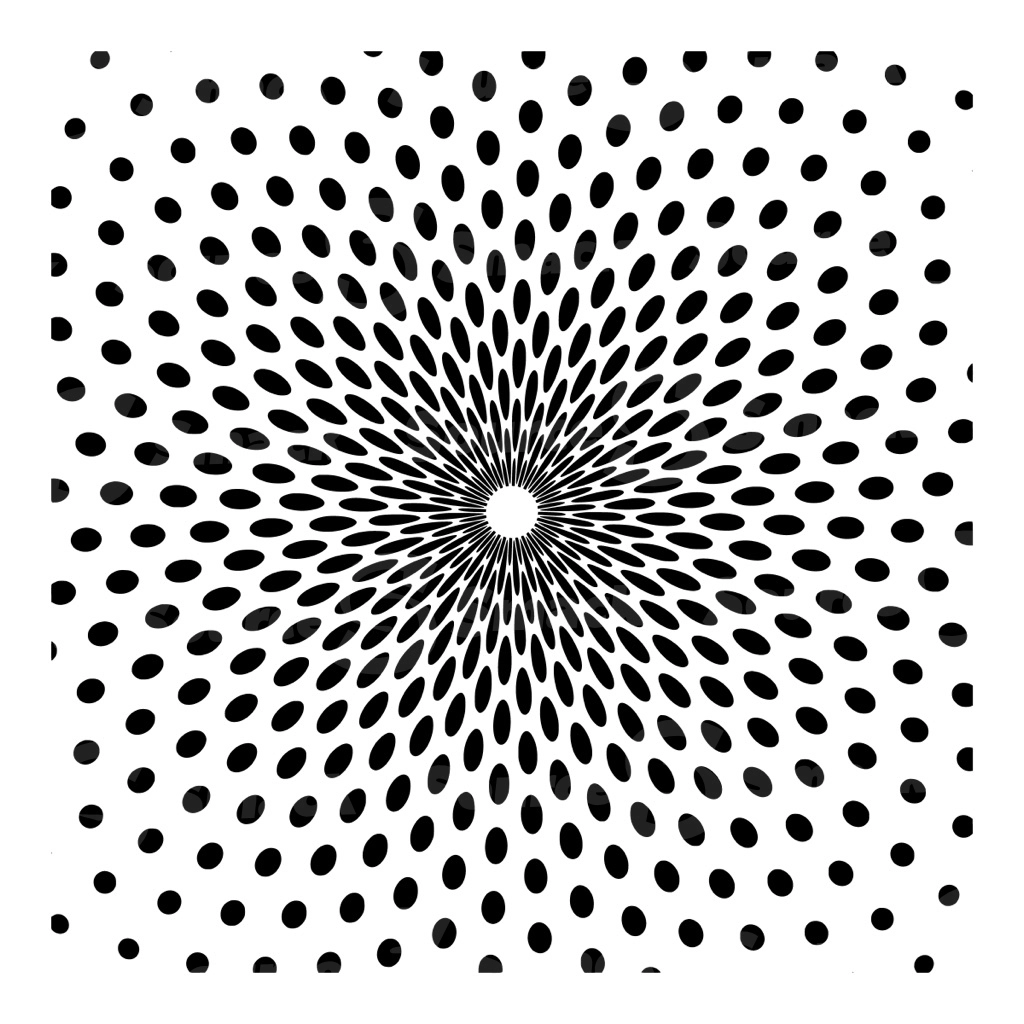 A black and white square vector pattern