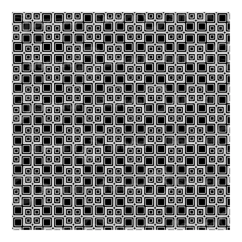 A black and white square vector pattern
