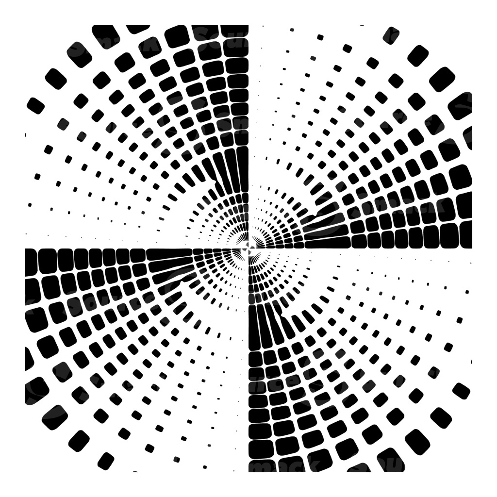 A black and white square vector pattern