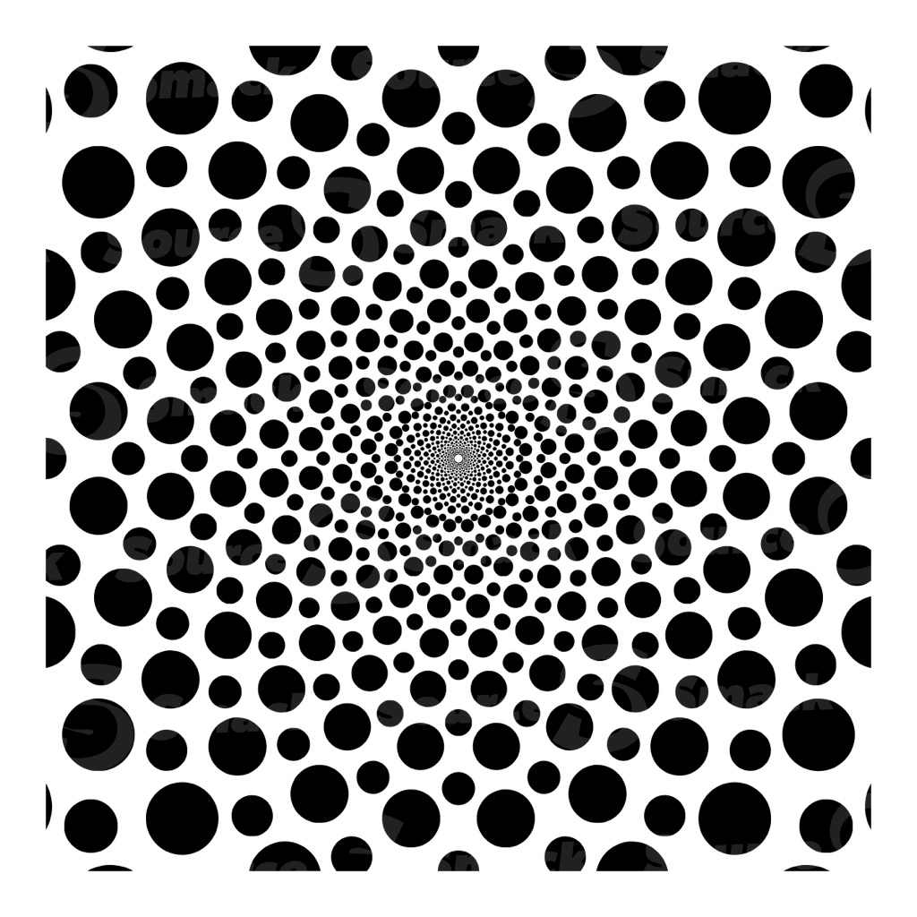 A black and white square vector pattern
