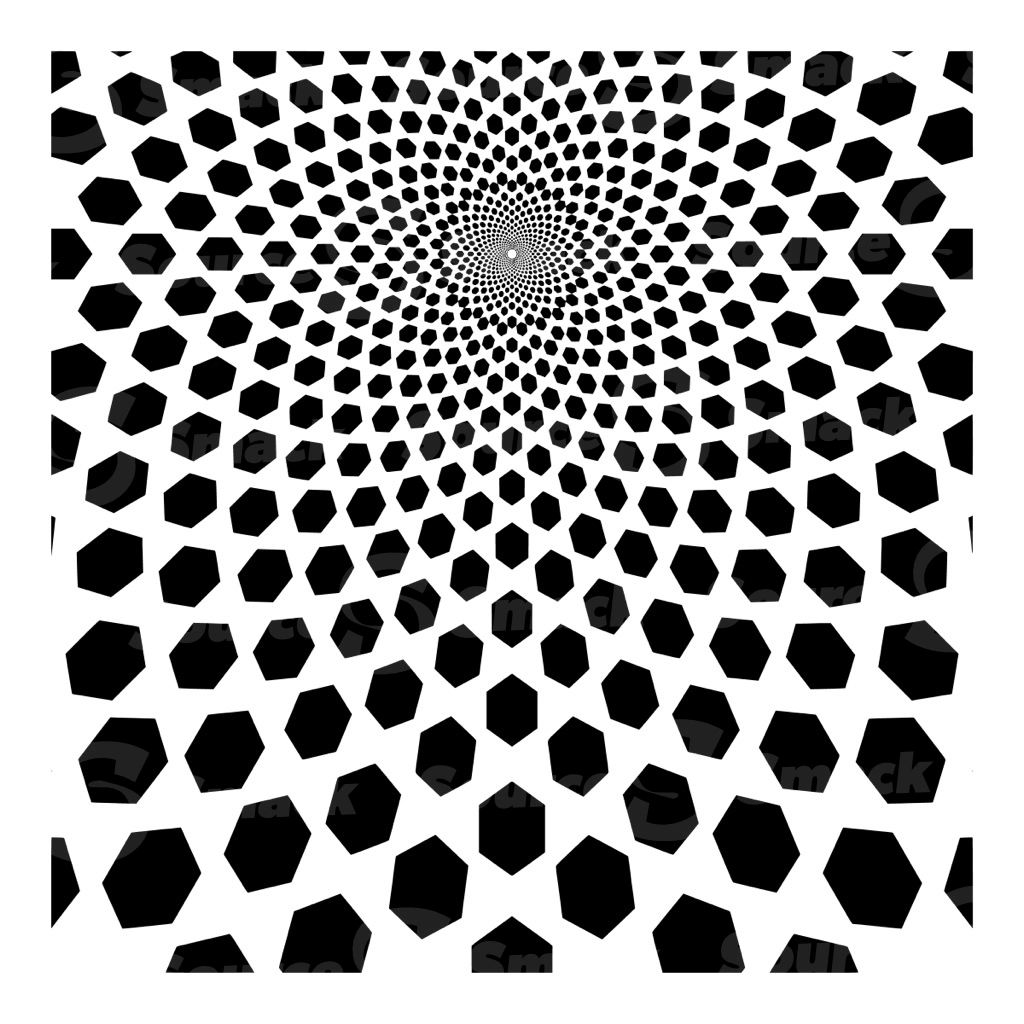 A black and white square vector pattern