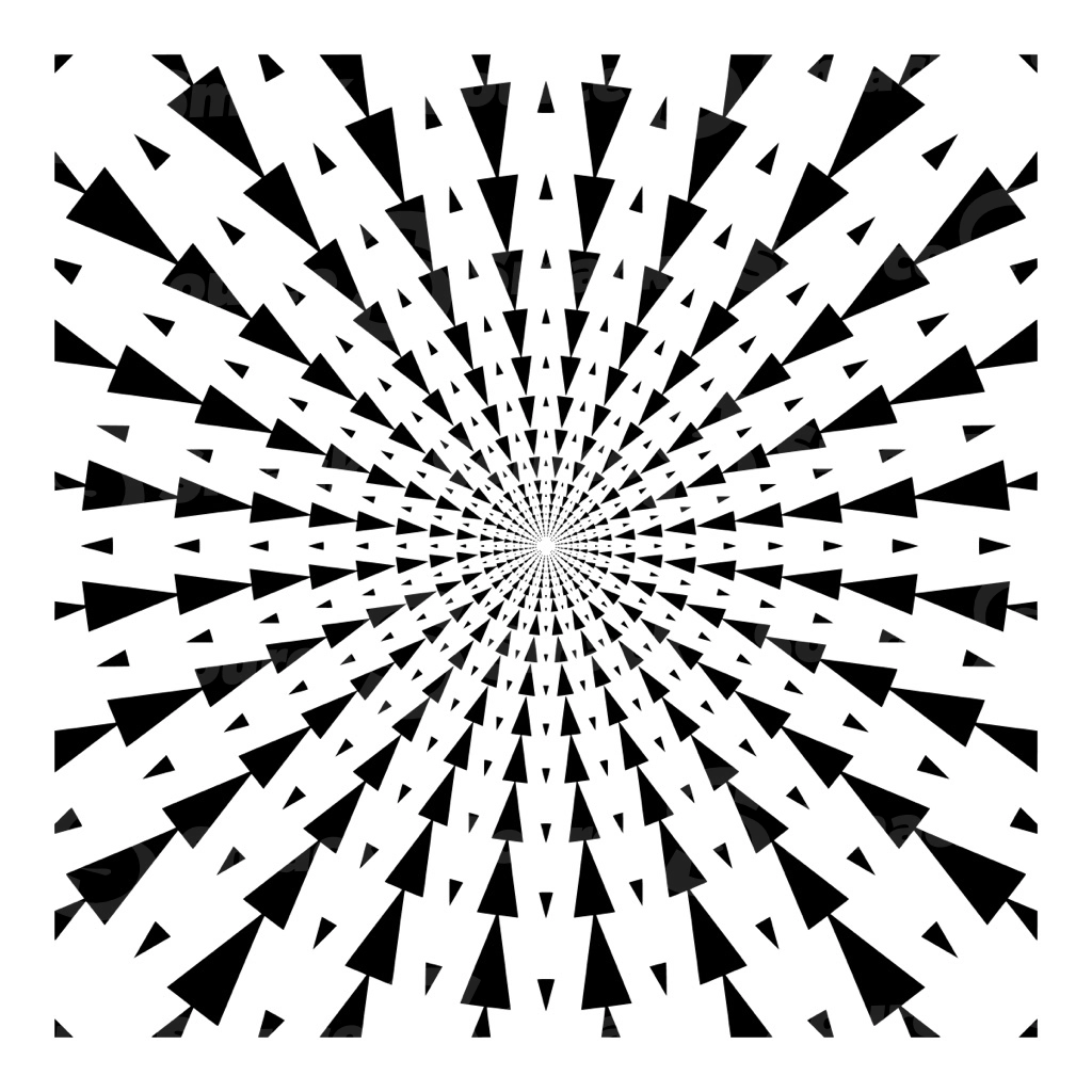 A black and white square vector pattern