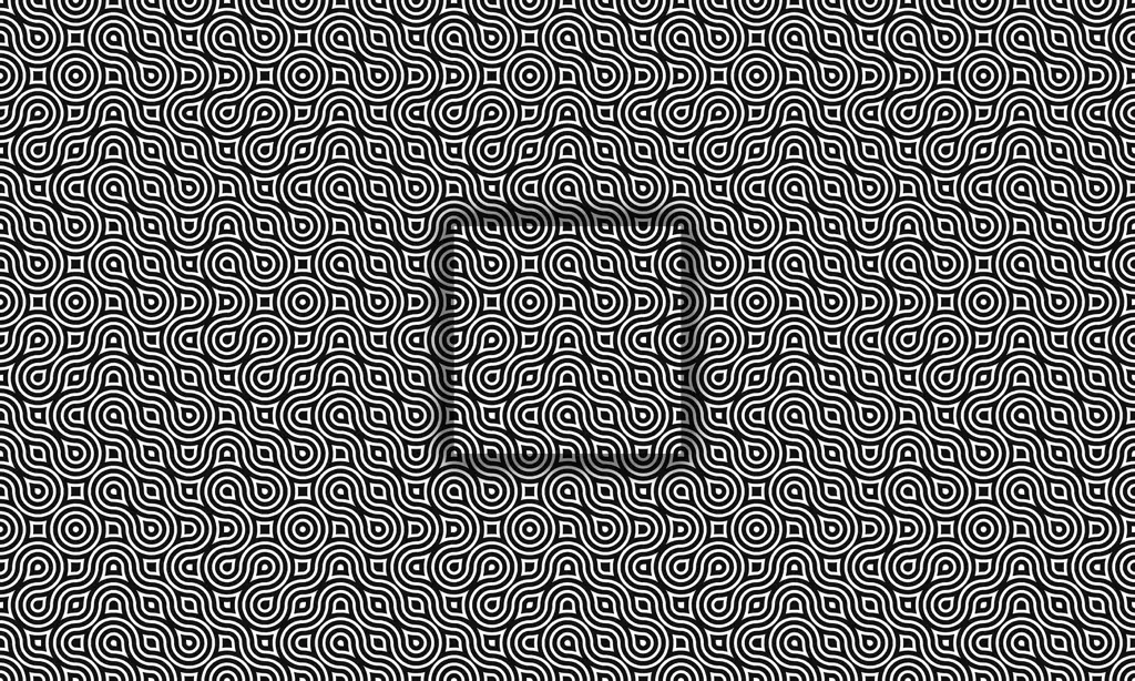 A vector transforming combination of curved intersecting lines as a tile