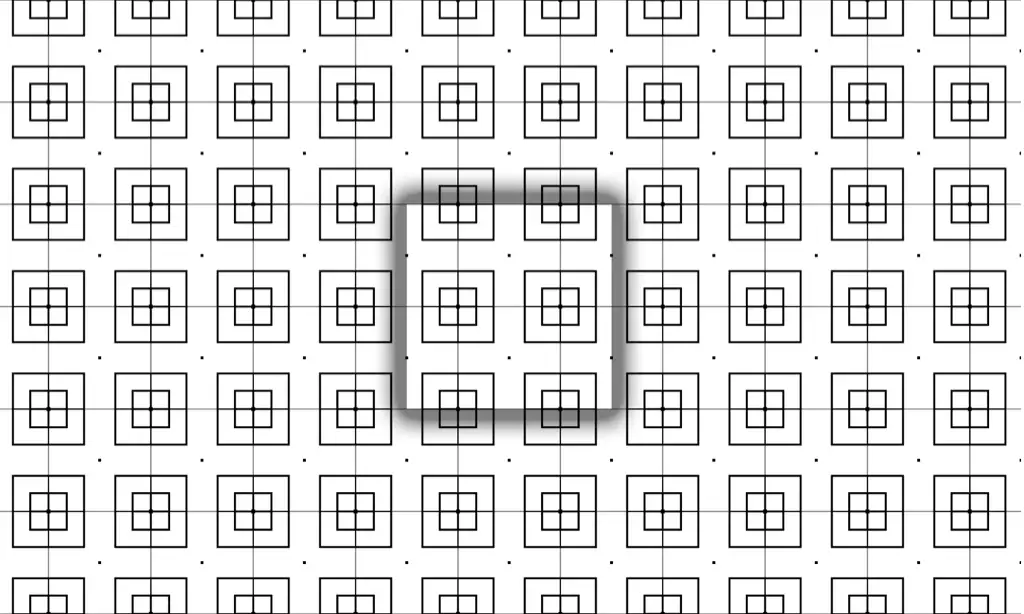 Seamless geometric lines and squares intersecting each other