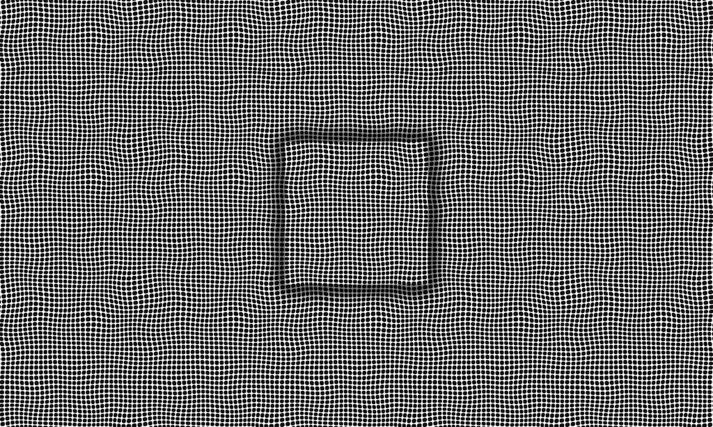 A vector design of small rounded circles warped