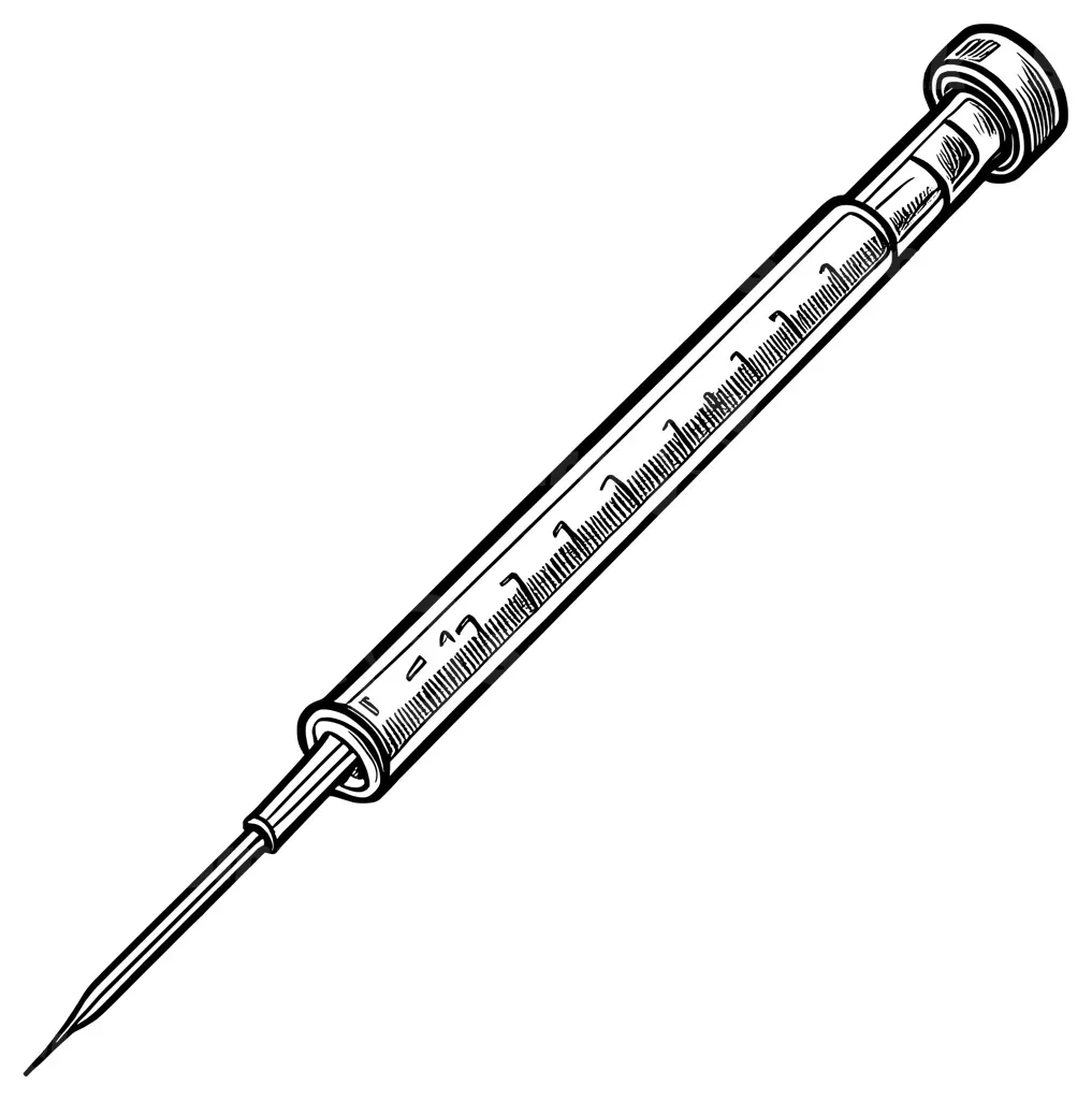 A medical syringe