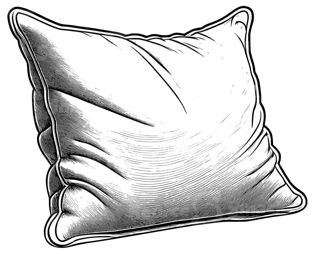 A soft stuffed pillow