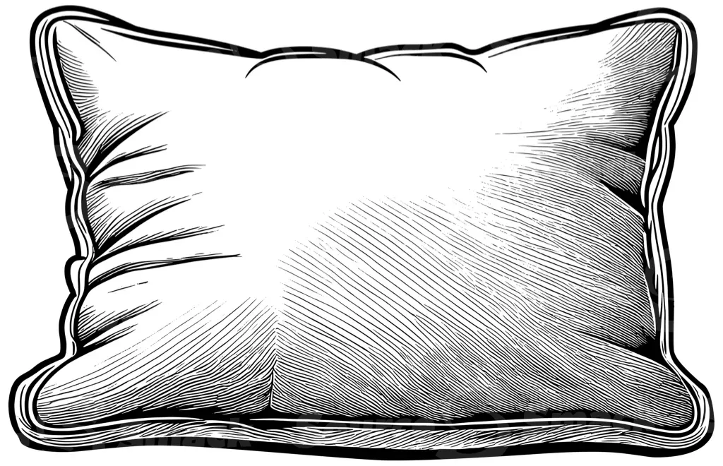 A soft stuffed pillow