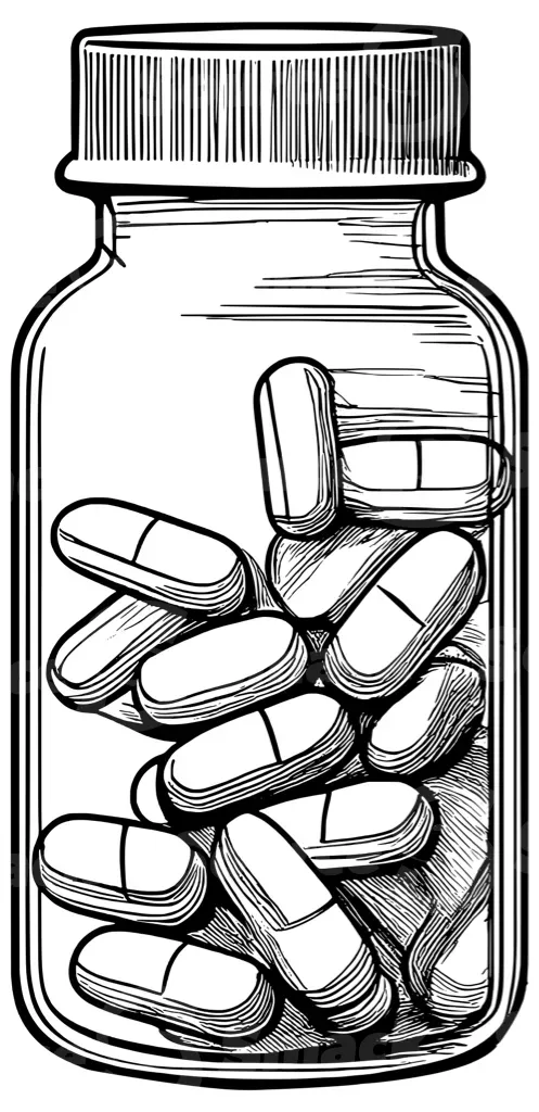 A bottle of prescription pills