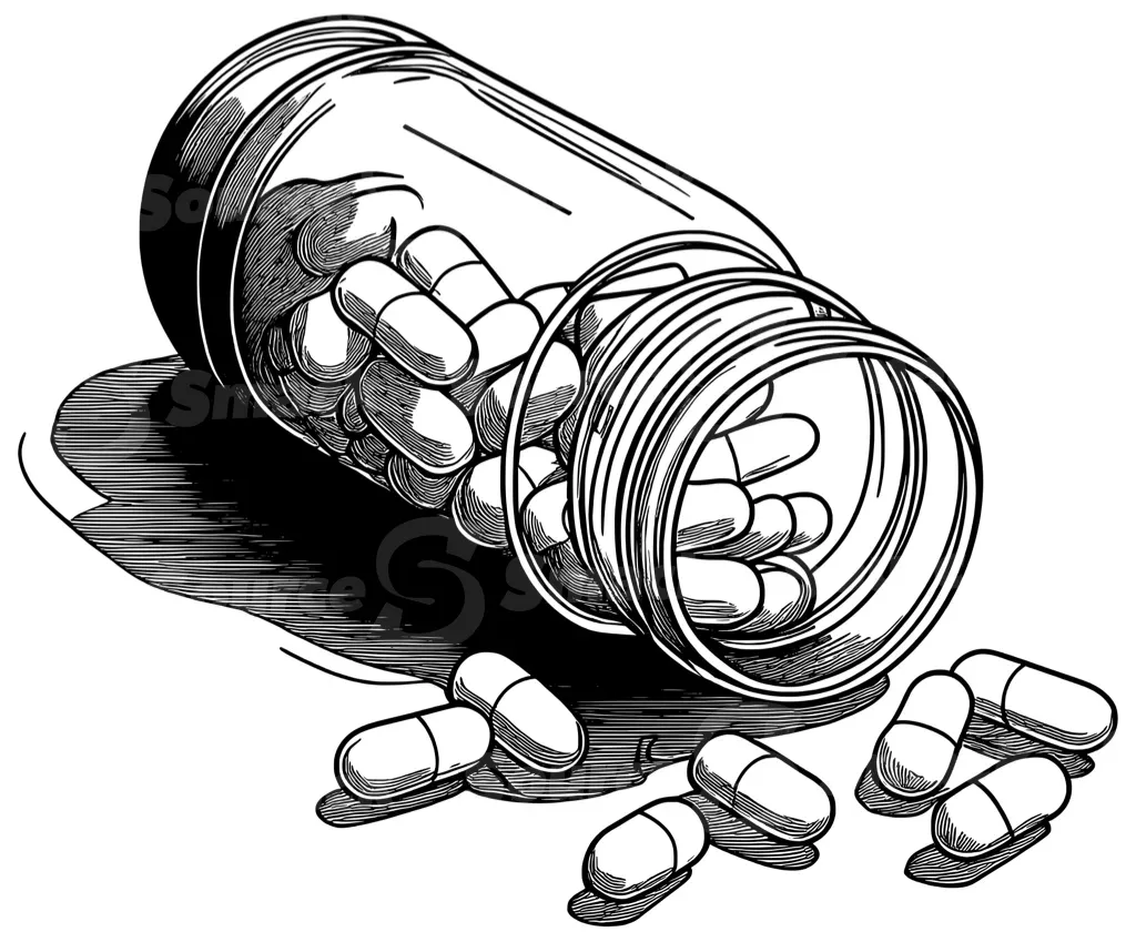 A bottle of prescription pills